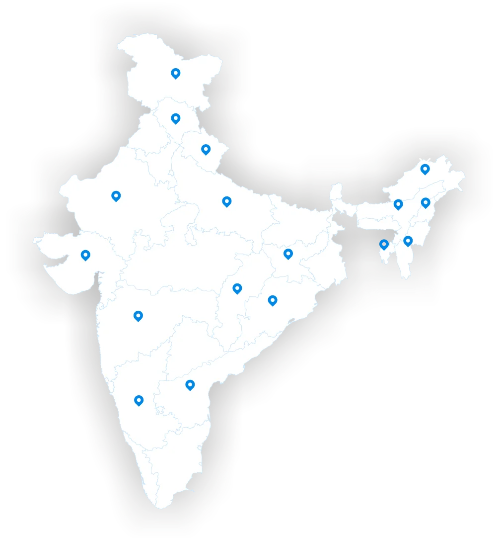 Map showing the water sanitation and hygiene impact footprint across India
