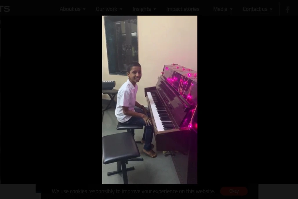 A piano recital by Shryesh Kumbhar from Dharavi who's a student at the Sion Learning Centre having recently cleared the Trinity Level 1 exams with distinction in piano.