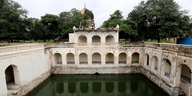 The water levels at the Badi Baoli after conservation.