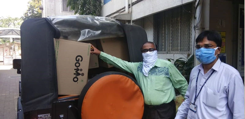 GoMo packets being delivered to the migrant workers