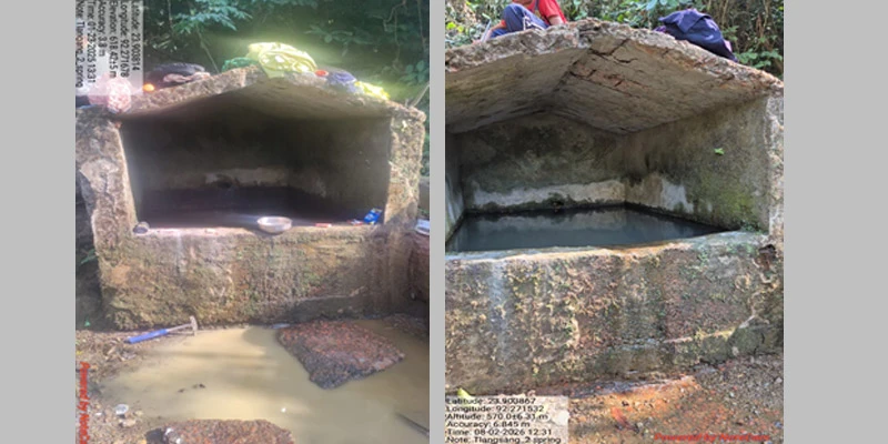 Before and after the springshed management intervention